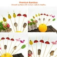 thumbnail image 2 of Palillos de bambú decorativos para frutas, cócteles y aperitivos, diseños creativos en colores vibrantes, ideal para fiestas y eventos, paquete de 100 unidades., 2 of 6