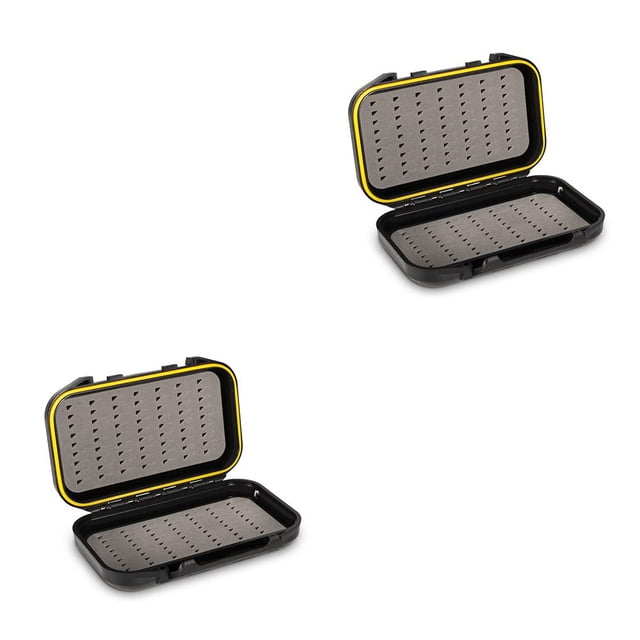 yingyy Fly Fishing Box Tool Waterproof Small Lures Holding Containers Tackle Boxes Tools Organizer Cases Angling Fitting 2Set