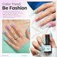 thumbnail image 6 of Modelones Gel Nail Polish Set, 6 Translucent Colors Pastel Sheer Pink Yellow Lavender Purple Baby Blue Mint Green Jelly Gel Polish Silver Cat Eye Gel Polish W Magnet Soak Off LED Nail Art Gel DIY, 6 of 10