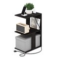 thumbnail image 4 of Furinno BOYATE Night Stand, 2-Tier End Table with Charging Station, Open Shelf End Table, Side Table, Bedside Table with USB and Type-C Charging Port, for Living Room, Bedroom, Espresso, 4 of 5