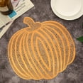 thumbnail image 4 of Fasiaou Store 2 Packs Hollow Out PVC Pumpkin Placemat Non Slip Heat Insulating Waterproof Dining Table Mat for Thanksgiving Party Wedding Decor Western Style Hot Stamping, 4 of 6