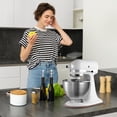 thumbnail image 4 of Food-Grade Wood Mixer Slider For Kitchen aid 4.5-5 Qt Bowl Lift Stand Mixer. Appliance Sliding Mat For Artisan, Kitchen Countertop Storage Accessories (Brown), 4 of 5