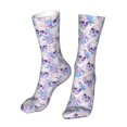 thumbnail image 6 of KLL white Skull crystal flower Print Womens Crew Socks Athletic Middle Tube Long Socks Novelty Socks Gifts For Men, 6 of 7