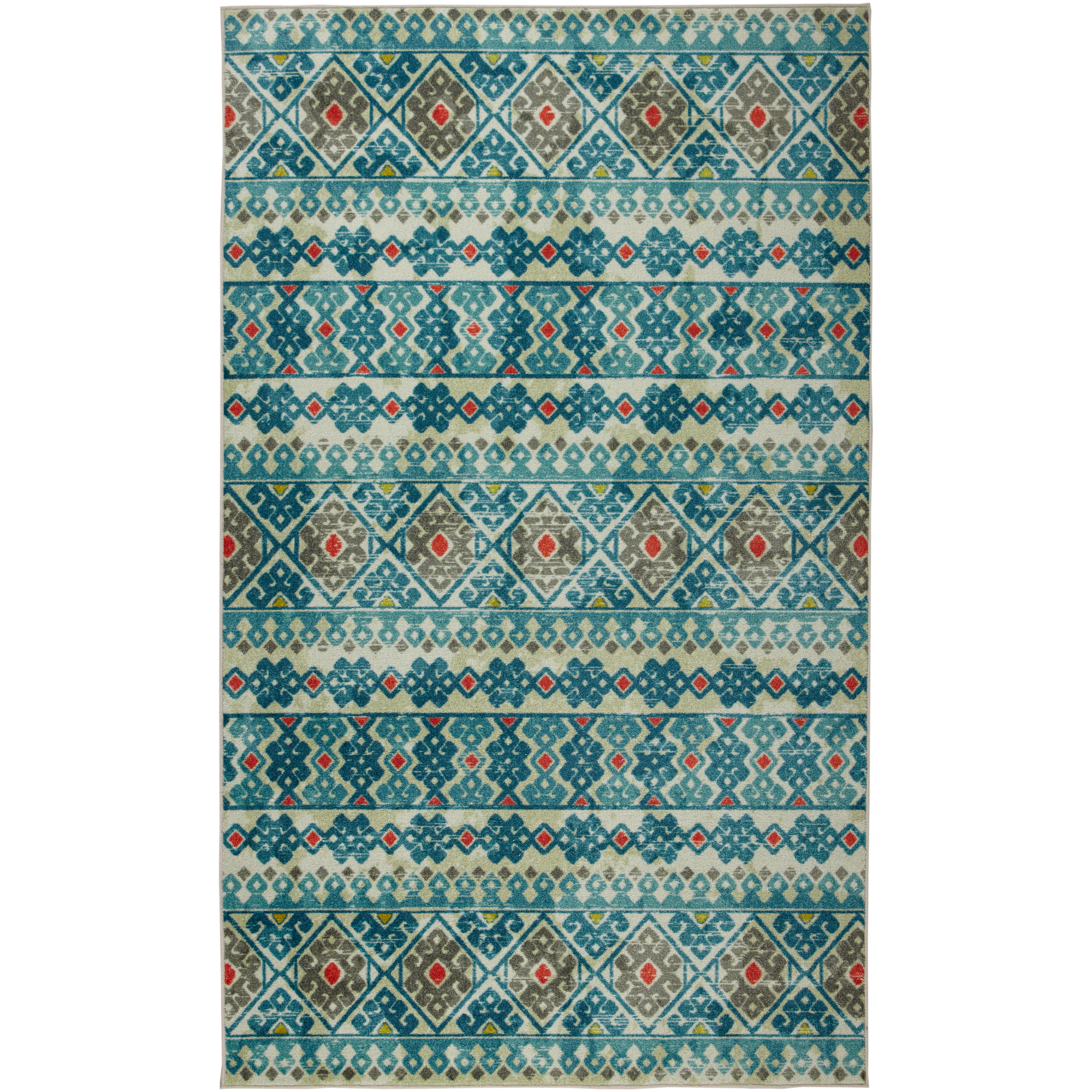 Mohawk Home Prismatic Imogen Teal Transitional Striped Moroccan Precision Printed Area Rug, 5'x8