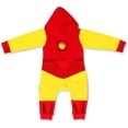 thumbnail image 3 of Iron Man Boys Single Roleplay Coverall Romper with Hood, Infant, 3 of 4