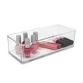 thumbnail image 6 of Isaac Jacobs Clear Acrylic Rectangular Stackable Storage Organizer, (9" L x 3.5" W x 2.5" H) Drawer Tray, Multi-Functional, Bathroom, Kitchen, Home, Office, Desk, Drawers, 6 of 7