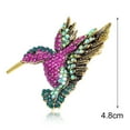 thumbnail image 5 of Soumake Brooch Pin Hummingbird Colored Rhinestone Accessory Exquisite Long Lasting Lapel Brooch Clothes Decor Fashion, 5 of 8