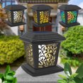 thumbnail image 1 of Fiudx Farolas Solares para Postes, Luz para Cercas Exteriores, Iluminación Blanca Cálida y Colorida, Energía Solar, Sin Cableado, Diseño Impermeable, Decoración para Jardín y Patio, Tamaño 15 X 15,5, 1 of 7