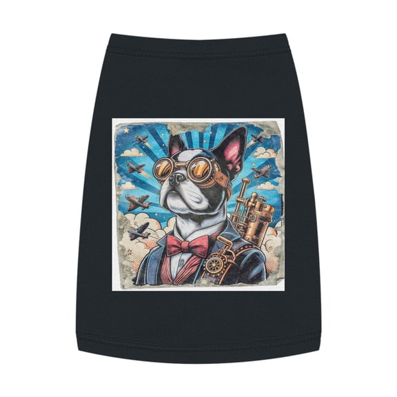 Pet Tank Top Boston Terrier Steampunk Dog Shirt