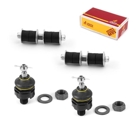 Metrix Premium Chassis Parts - 4 PC Front L/R Sway Bar Stabilizer End Link & Front Upper L/R Ball Joint Kit Fits 90-93 Acura Integra, 93-97 Honda Civic del Sol, 88-91 CRX, 88-00 Civic, K90123 K90492