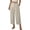 Beige, variant on LPZOOGU Women's Solid Color High-Waist Wide-Leg Cropped Pants Casual Button Pocket Straight-Leg Trousers for Spring & Summer