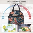 thumbnail image 6 of DouZhe Lunch Bags for Women and Men, Paisley Flower Zentangle Prints Reusable Portable Insulated Cooler Waterproof Lunch Tote Bag for Travel Work Picnic, 6 of 7