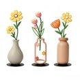 thumbnail image 1 of 3 piezas de flores de metal para decoración de pared, adornos colgantes decorativos de hierro, decoración floral para el hogar, la oficina o el Estilo C, 1 of 8