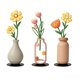 thumbnail image 1 of 3 piezas de flores de metal para decoración de pared, adornos colgantes decorativos de hierro, decoración floral para el hogar, la oficina o el Estilo C, 1 of 8