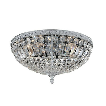 

025943-010-FR001-Allegri Lighting-Lemire - Five Light Flush Mount Chrome Chrome Finish with Firenze Clear Crystal