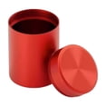 thumbnail image 1 of Aluminum Tea Canister, Portable Storage Tin, Travel Small Tea Container, Red, 1 of 4