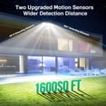 thumbnail image 5 of Hoodink 4500LM 306LED Solar Outdoor Security Light, Motion Sensor, 4 Heads, 270° Wide Angle, 3 Modes, IP65 Waterproof, Remote Control for Yard/Backyard, 5 of 12