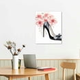 thumbnail image 2 of QZHH FRAMED Makeup Room Canvas Wall Art, Fashion Woman Picture , Perfume Handbags High Heels Lipstick Wall Paintings, Pink Gift for Girls Room Boudoir Decor Ready to Hang, 2 of 4