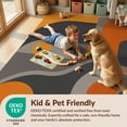 thumbnail image 4 of Design&I 8'x10' Washable Area Rug Extra Large Skid-Resistant Low Profile Orange Gray Geometric Design Elegant Abstract Shapes with Curved and for Living Room, Family, 4 of 7