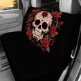thumbnail image 2 of FUIALDOLG Sugar Skull Car Back Seat Covers, Set of 2 Pieces Stretch Fashion Cushion Seat Covers, Dirt and Scratch Proof for Auto SUV Sedan Van, 2 of 7