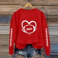 thumbnail image 2 of XIAONU Womens Sweatshirts Canarium Album Ball Trend Printed -Lined Hoodless Sweatshirt Round Neck Baggy Long Sleeve Pleasure Pullover Sportswear, 2 of 4