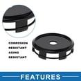 thumbnail image 3 of Unique Bargains Universal Wheel Center Hub Cap Durable 65mm 2.56" Outside Diameter Vehicle Hub Covers Gloss Black, 3 of 6