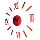 thumbnail image 1 of 3d Wall Clock Roma Numerals Decoration Clock Red, 1 of 5