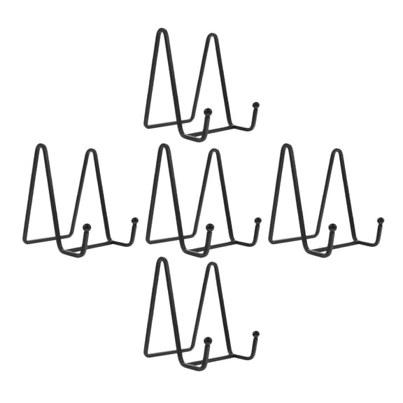 LEXSOMEO 5Pcs Plate Stands for Display Iron Easel Stand Plate Holder Display Stand Picture Frame Stand