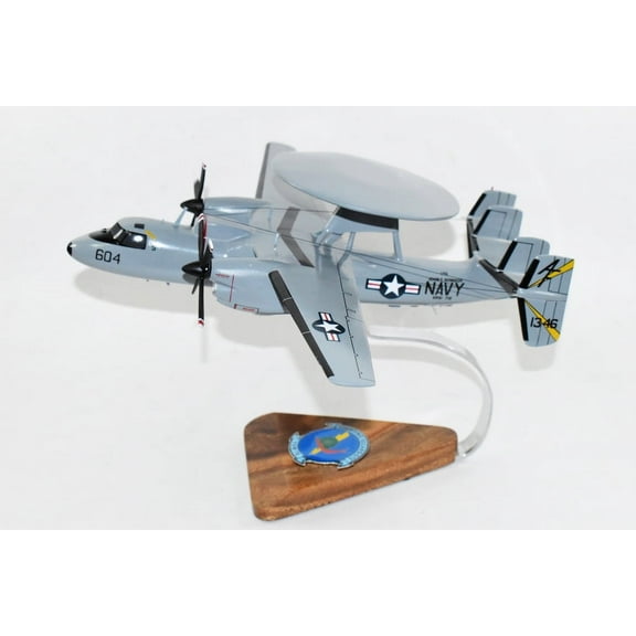 VAW-78 Fighting Escargots E-2C Model, Navy, 1/54 (18" Wingspan), Mahogany