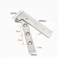 thumbnail image 2 of Set Of 6 360 Degree Rotation Stainless Steel Hidden Door Pivot Hinges, 4 Inch Offset Knife Hinges, Concealed Pivot Hinge, Brushed Silver, With Screws, 2 of 5