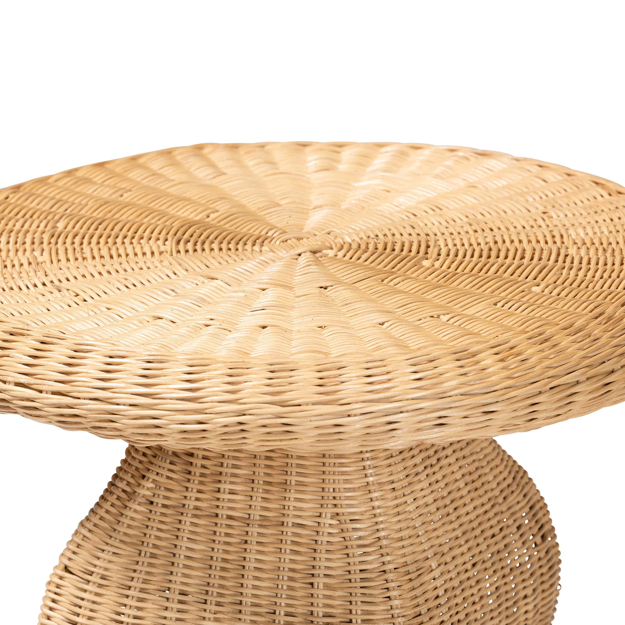 bali & pari Hideo Boho End Table, Natural Rattan