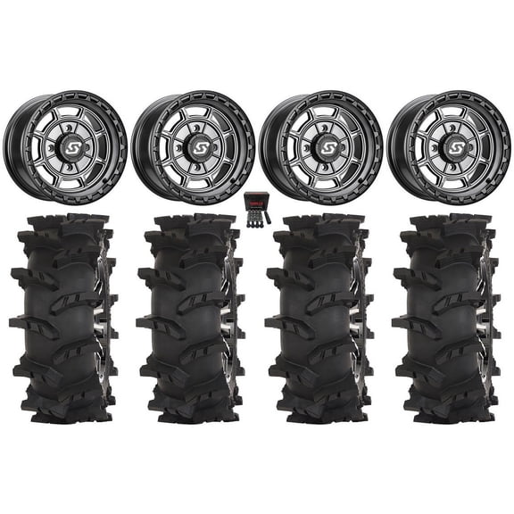 Sedona Rift 15x6 Wheels Grey 32" Outlaw Max Tires Polaris RZR XP 1000 / PRO XP / Ranger XP 900/1000