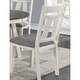 thumbnail image 3 of CoSoTower Dining Room Furniture Set Of 2 Chairs Gray Fabric Cushion Seat White Clean Lines Side Chairs, 3 of 9