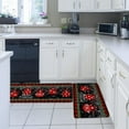 thumbnail image 4 of Kitchen Rug Mat Merry Christmas Colored Lights Berry, Set of 2, Anti-Fatigue Non-Skid Washable Kitchen Runner Rugs, Xmas Vintage Wooden Board Soft Rug for Kitchen, Floor, Front of Sink, Laundry, 4 of 6