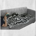 thumbnail image 6 of Retro Soft Flannel Fleece Blanket, Soul Rock Academy Theme Music School Electric Guitar Freedom Poster Like Image, Cozy Plush for Indoor and Outdoor Use, 60" x 80", Beige and Black, by Ambesonne, 6 of 6