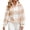 Beige, variant on Womens Fleece Warm Pullover Top Quarter Zip Stand Collar Plaid Fuzzy Thermal Wear Loose Fit