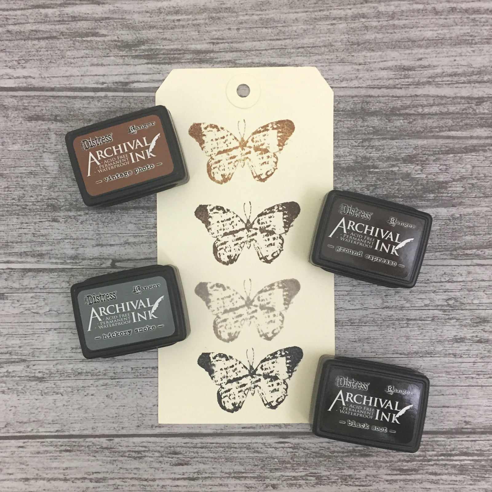 Tim Holtz Distress Mini Archival Ink Pad, Kit 3, 6 Packs: 4 ct. (24 total)