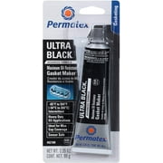 Permatex 82180 Ultra Black Maximum Oil Resistance RTV Silicone Gasket Maker, 3.35 oz