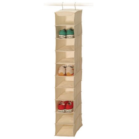 Canvas 10 Shelf Shoe Organizer