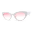 thumbnail image 2 of Womens Classic Mod Cute Cat Eye Plastic Sunglasses White Pink Yellow, 2 of 4