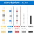 thumbnail image 2 of 800Pcs Solder Seal Sleeve Tubing Terminals Heat Shrink Butt Wire Connectors, 2 of 9