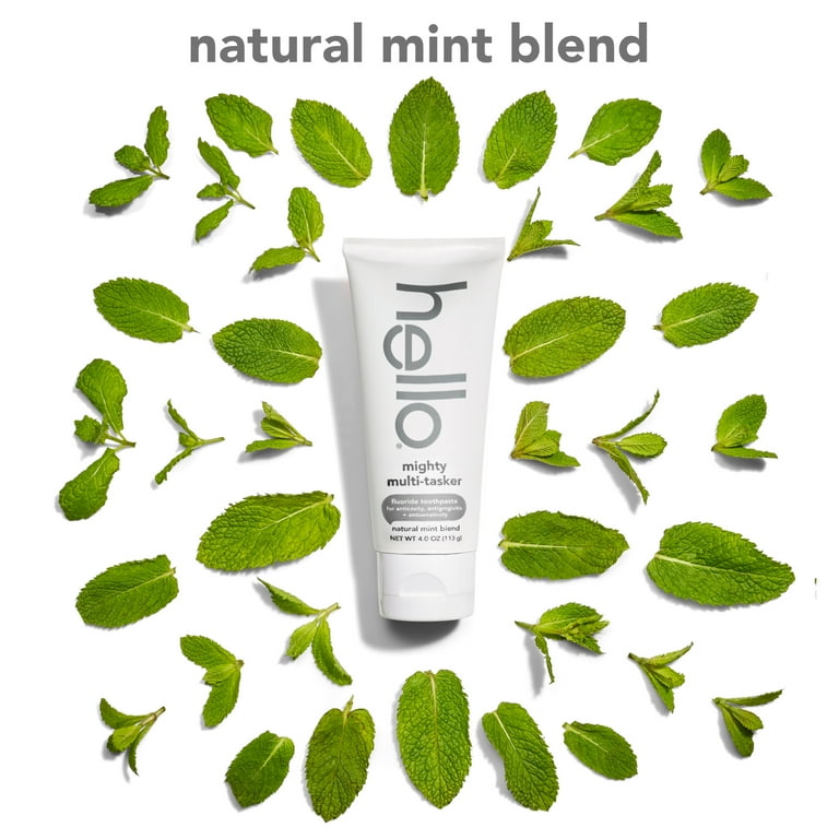 Hello 8 in 1 Fluoride Toothpaste, Natural Mint Blend, Whitening