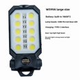thumbnail image 2 of W599 Grande Lampe de Travail Multi-Usage COB avec Aimant : Torche Rechargeable par USB avec Batterie Lithium 18650, Portée 100-200M, Rappel de Charge Intelligent, et Design Portable Durable pour Usage Extérieur, 2 of 5
