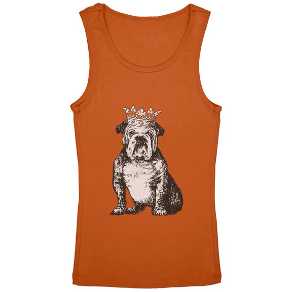 Bulldog Crown Youth Girls Tank Top Pumpkin YSM