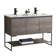 thumbnail image 2 of Fine Fixtures  Urbania Collection Bathroom Vanity Grey 48" - Double Sink Matte,N/A, 2 of 5