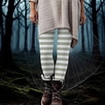 thumbnail image 2 of Felirenzacia Halloween Striped Leggings for Women High Waist Tummy Control No See Through Opaque Seamless Butt Lifting Pilates Compression Athletic Yoga Pants, 2 of 7