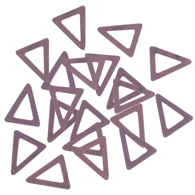 KLKCMS 20pcs Wooden Triangle Charm for Jewelry Making Crafting Ears Drop Charms