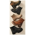 thumbnail image 2 of No Boundaries Women's Combat Boots, Wide Width Available, 2 of 8