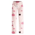 thumbnail image 4 of Trgacdwlo Cat Pumpkin Print Pajama Bottoms Women Fall Halloween Pajama Pants Women Vintage Ghost Pattern Elastic Waist Sleep Pants Women, 4 of 9