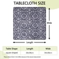 thumbnail image 2 of Stretchy Square Tablecloth 34x34 Inch with Elastic Edging, Bohemian Floral Print for Card Tables and Patio Entertainment, 2 of 6